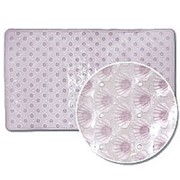 Коврик резиновый “Ракушка“ 62х37 (BR-6237) для ванной на присосках, розовый фотография