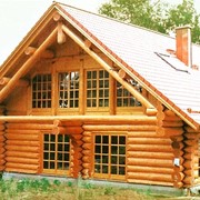 Гостевые деревянные дома из оцилиндрованного бревна фото