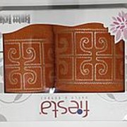 Оранжевый Prime махра ( 50х90+70х130 ) в коробке Набор полотенец Фиеста