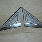 Хром треугольники на автозеркала, нержавеющая сталь фотография