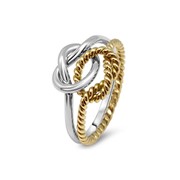 Элегантное кольцо из белого и желтого золота от Wickerring фото