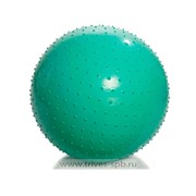 Мяч гимнастический игольчатый / фитбол массажный с шипами в коробке с насосом (зеленый), 85 см Тривес