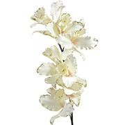 Декор Орхидея на стебле из шелка кремовая 78см фотография