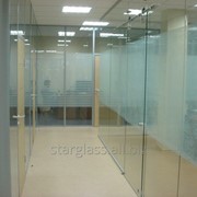 Изготовление офисных перегородок из стекла в комплексе фото