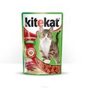 Консерва для котов говядина (желе), 100 гр - Kitekat фотография