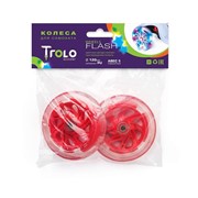 Колеса для самоката Trolo Maxi 120мм широкие светящиеся красный пара фото