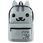 Рюкзак кот Неко Атсуме (Neko Atsume) серый фотография