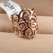 Позолоченное кольцо «Ажур» фото