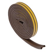 Уплотнитель резиновый TUNDRA krep, профиль Р, размер 5.5 х 9 мм, коричневый, в упаковке 6 м