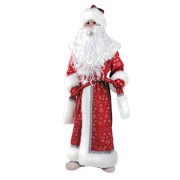 Детский новогодний костюм Дед Мороз плюш фото