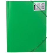 Папка на резинках OfficeSpace А4, зеленая 0.40 мм