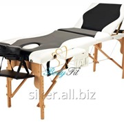 Деревянный 3-х сегментный стол для массажа 2 цвета фотография