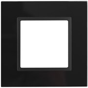 14-5101-05 ЭРА Рамка на 1 пост, стекло, Эра Elegance, чёрный+антрацитовый, ЭРА, 14-5101-05, Б0034474 фотография