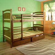 Двохярусні дитячі ліжка з натурального дерева