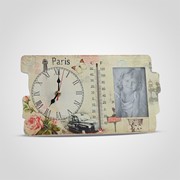 Фоторамка часы с термометром Роза Парижа фотография
