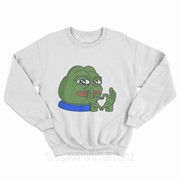 Толстовка с Пепе (Pepe the Frog) показывает жестом сердечко фото