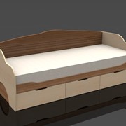 Кровать ЛДСП с выдвижными ящиками фотография