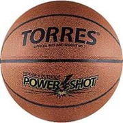 Мяч баскетбольный Torres Power Shot №7 B10087 (Коричневый)