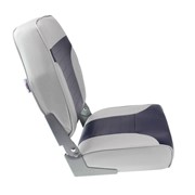 Кресло складное мягкое ECONOMY с высокой спинкой двуцветное, серый/синий 1040661 фото
