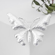 Брошь 'Бабочка' с вкраплениями, цвет матовое серебро фото