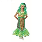 Карнавальный костюм Русалочка бархат на девочку размер 34, рост 128 см фотография
