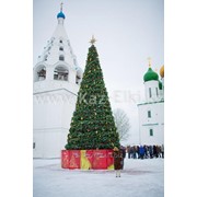 Уличная искусственная каркасная ель (хвоя-пленка), высота 8м фото