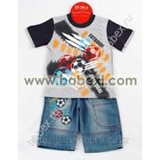 Комплект для мальчика (футболка, джинсовые шорты) фото