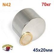 Неодимовые магниты Д-45х20 фото