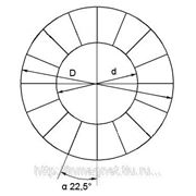 Неодимовый сектор 120х60х6x22,5° фото