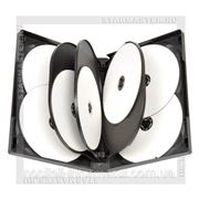 Бокс для 10 DVD дисков 33mm Black глянцевая пленка фото