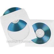 Конверт для CD и DVD дисков белый с окошком фото