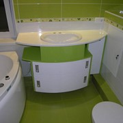 Мебель в ванную комнату из МДФ окрашенного фото