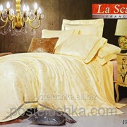 Комплект постельного белья шелковый жаккард La scala JP-03 фото