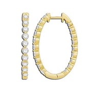 Серьги золотые с бриллиантами SI1/G 0,85Ct фото