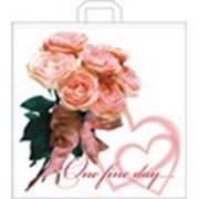 Пакет “Розовое сердце“ с петлевой ручкой фото