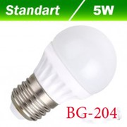 BG-204, 5ВТ, G45, E27 нейтральный белый Светодиодная лампа LED фото