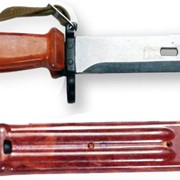 ММГ штык нож ШНС-001 (для АК74), коричневые ножны и рукоятка, без пропила фото