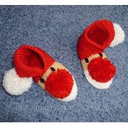 Вязаные рождественские носочки фото