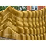 Забор деревянный декоративный «Волна» как образец.