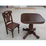 Столы и стулья из массива древесины фото