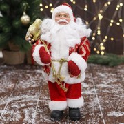 Дед Мороз “В красной шубе с подвязкой, с подарками“ 16х30 см фотография