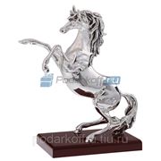 Скульптура “Конь на дыбах“, серебро фото