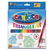 Цветные карандаши треугольные 24 шт CARIOCA 42516 фотография