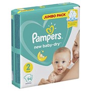 Pampers Подгузники New Baby-Dry Mini 2 (4-8 кг) 94 шт.