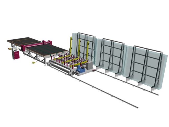 Линия готов. Автоматическая линия резки стекла. Промышленный загрузчик стекол. Загрузочная линия. Автоматическая линия выдачи товаров.