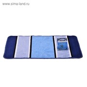 Коврик для ванной «Ромашка», 50 х 80 см, цвет синий фото