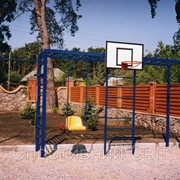Спортивный детский комплекс: 2-х уровневый турник, рукоход, качель, шведская стенка, баскетбольный щ