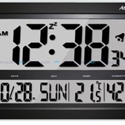 Электронные настенные/настольные часы-будильник Atomic W639181-Black фотография