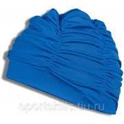 Шапочка для плавания ткань LUCRA SM женская с драпировкой SM-092 Синий фото