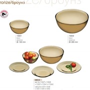 Наборы посуды из закаленного стекла, набор тарелок и салатников Bronze / Броунз, Качественная посуда из стекла для баров, кафе, ресторанов